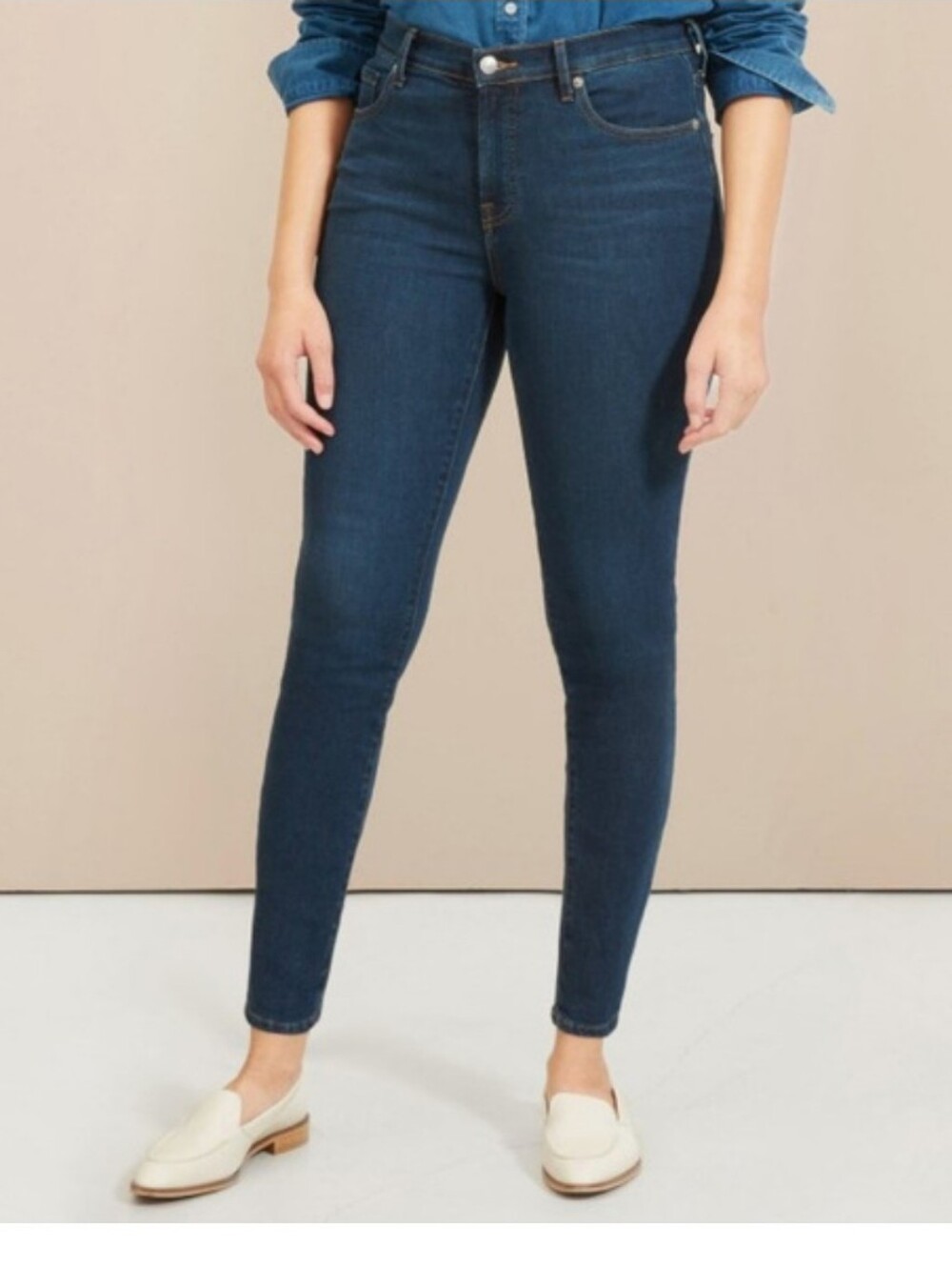 Everlane High-Rise Skinny Ankle 29 Dark Wash